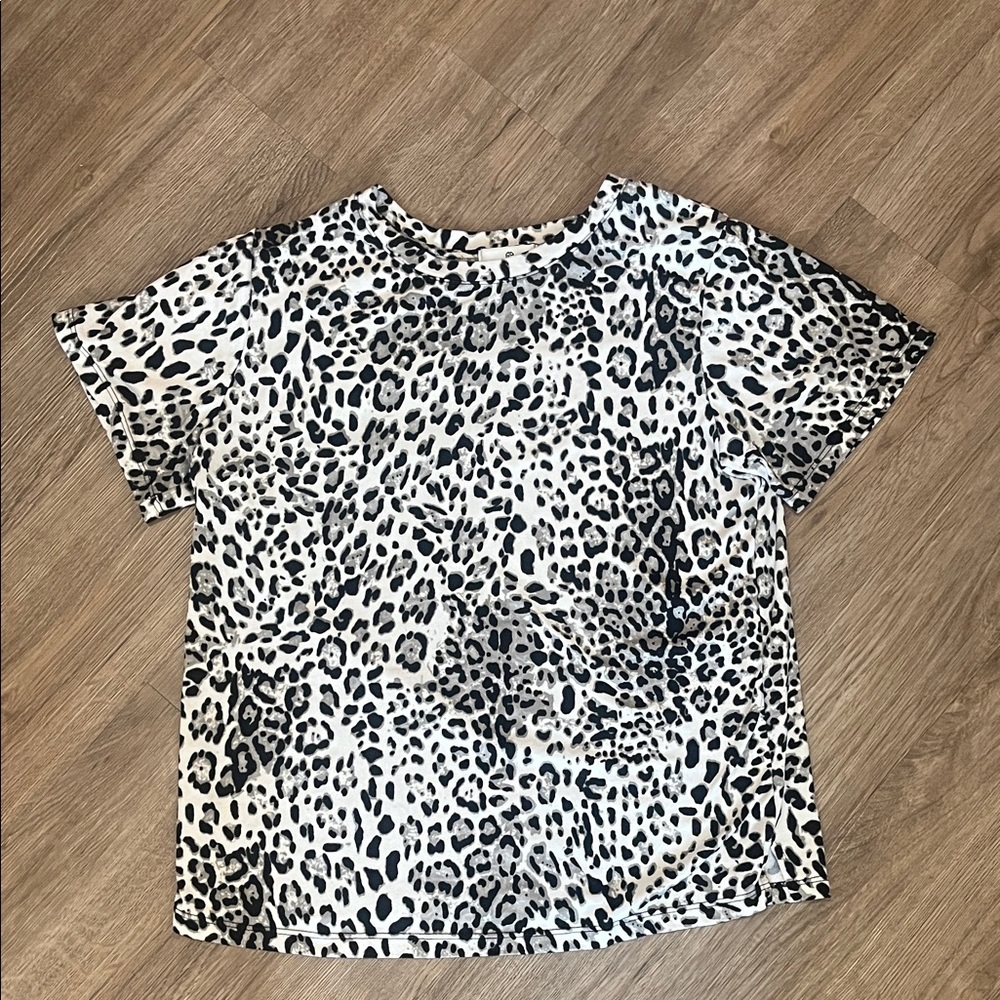 Socialite Black and White Animal Print Top